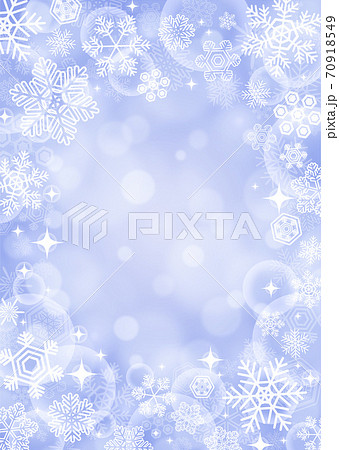 【冬・クリスマス素材】雪とキラキラの背景 コバルトブルー 【冬・クリスマス素材】雪とキラキラの背景 コバルトブルー 70918549