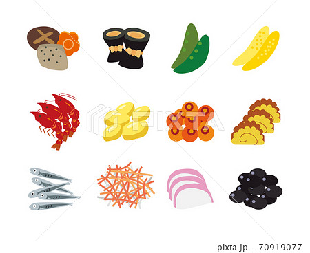 おせち　正月　食材 70919077