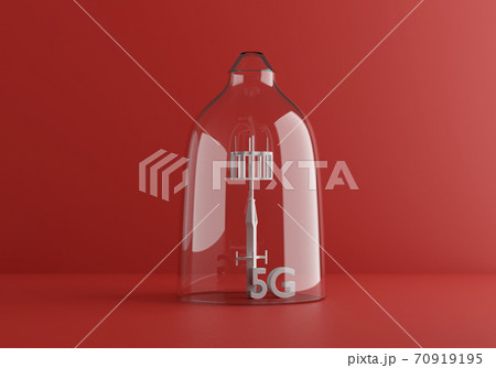 5g tower under glass dome. Wireless communication. Internet broadcast. 3d render, low poly 5g tower under glass dome. Wireless communication. Internet broadcast. 3d render, low poly 70919195