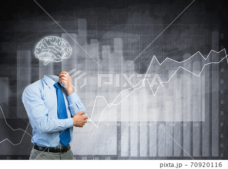 Brain headed businessman 70920116