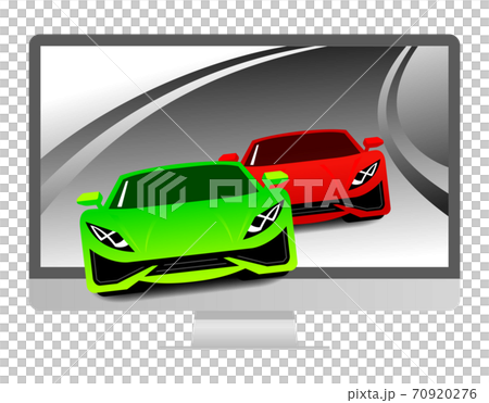 スポーツカーのレース イラストイメージ スポーツカーのレース イラストイメージ 70920276