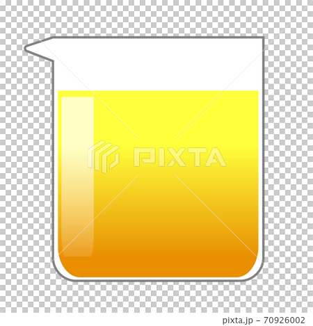 Liquid beaker illustration material_yellow Liquid beaker illustration material_yellow 70926002