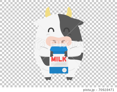 牛奶包牛字符的插圖 70928471