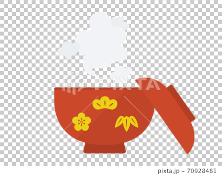 Illustration of a bowl with a Japanese pattern 70928481