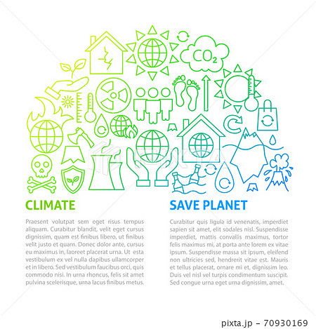 Save Planet Line Template 70930169