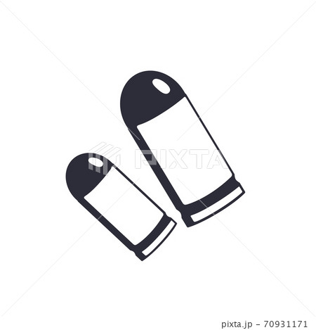 pistol bullets on white 70931171
