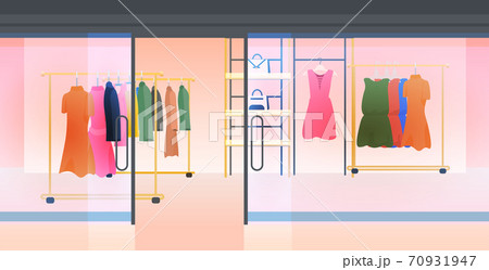 modern fashion shop interior empty no people female clothing store horizontal modern fashion shop interior empty no people female clothing store horizontal 70931947