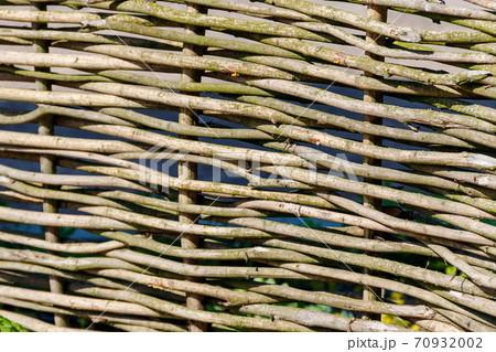 Background of the decorative rustic village wicker fence 70932002