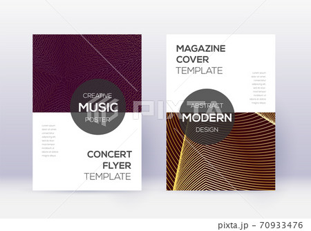 Modern cover design template set. Gold abstract li Modern cover design template set. Gold abstract li 70933476