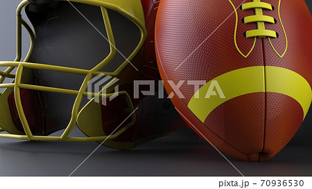 アメフトの3dイラストのイラスト素材