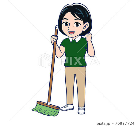 Beautiful woman in a green clothes 70937724