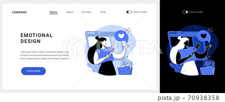 Emotional design vector concept landing page. Emotional design vector concept landing page. 70938358