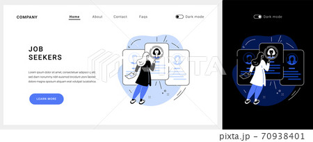 Job seekers vector concept landing page. Job seekers vector concept landing page. 70938401
