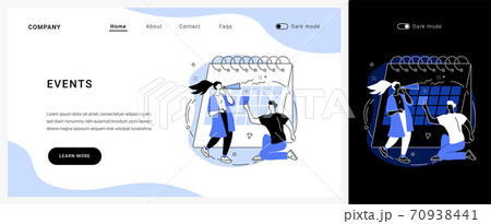 Events vector concept landing page. Events vector concept landing page. 70938441