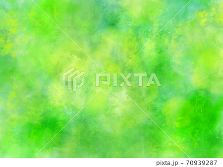 水彩調 アブストラクト背景 緑色の写真素材