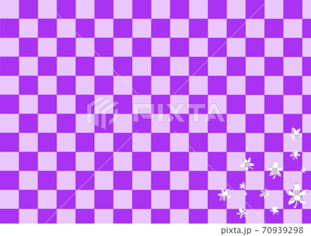 Checkered pattern and butterflies purple Checkered pattern and butterflies purple 70939298
