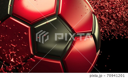 サッカーボールの3dイラストのイラスト素材