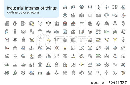 industrial internet of things outline iconset industrial internet of things outline iconset 70941527