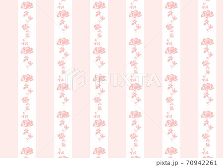 淡いピンクのストライプ文様のイラスト素材
