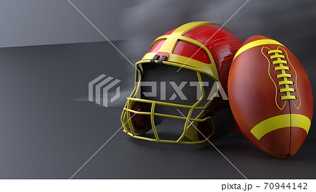 アメフトの3dイラストのイラスト素材