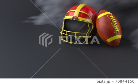 アメフトの3dイラストのイラスト素材