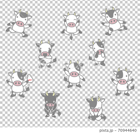 Cow zodiac New Year's card Cow zodiac New Year's card 70944640