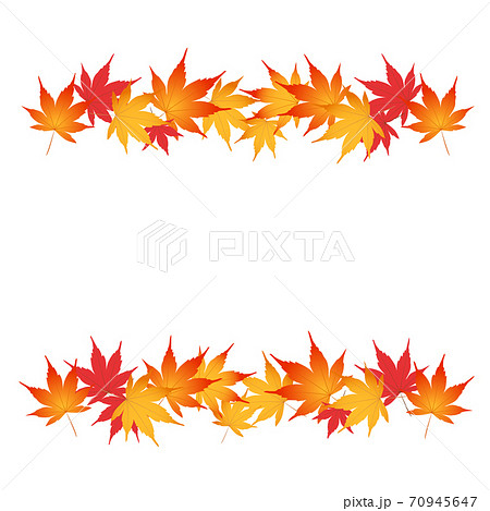 紅葉 もみじ フレーム イラスト 秋のイラスト素材