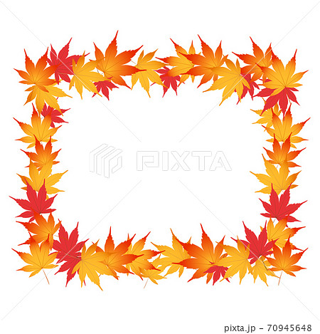 紅葉 もみじ フレーム イラスト 秋のイラスト素材