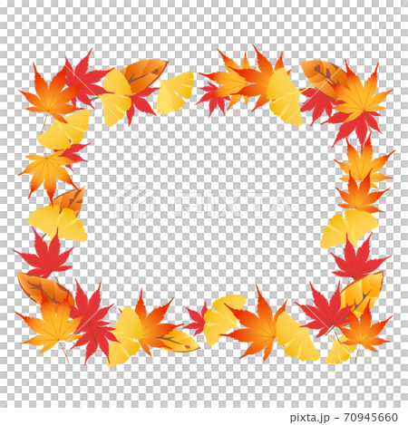 Autumn leaves maple frame illustration autumn - Stock Illustration ...