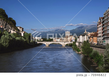 Grenoble View From Isere River Bridge Grenoble View From Isere River Bridge 70946822