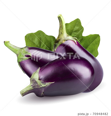Fresh Eggplant isolated on white background. Fresh Eggplant isolated on white background. 70948482