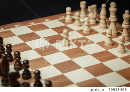 chess pieces on a chessboard chess pieces on a chessboard 70953408