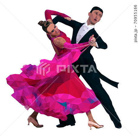 dancing couple in color image 70955166