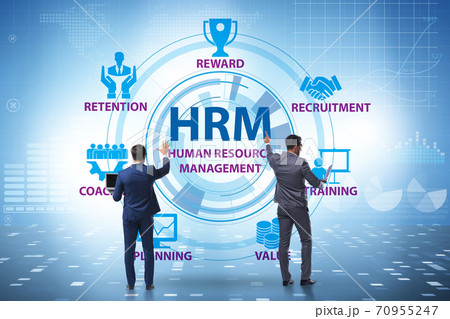 HRM - Human resource management concept with businessman 70955247
