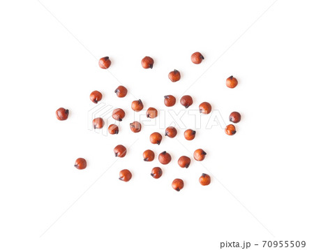 red quinoa on white background. top view red quinoa on white background. top view 70955509