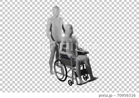 Push a wheelchair Push a wheelchair 70956316