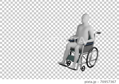 車椅子に乗った人 70957367