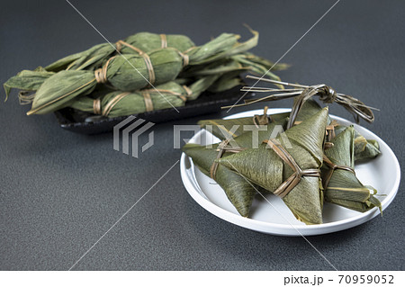 新潟名物 笹だんごと三角ちまきの写真素材