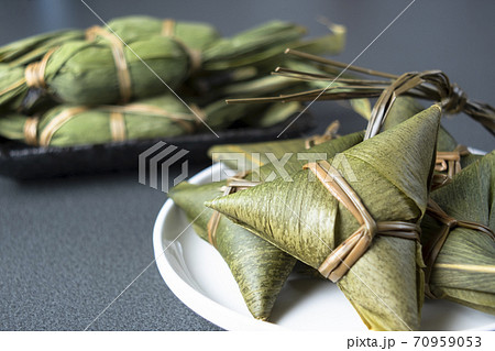 新潟名物 笹だんごと三角ちまきの写真素材