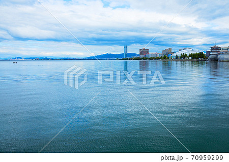 びわ湖　大津港の景観 70959299
