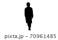 Silhouette Smiling pediatricion holding hands in pockets of unif 70961485