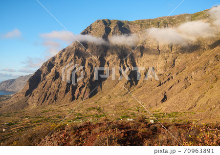El Hierro, Canary Islands - Scenic landscape from Viewpoint Mirador de la Pena. 70963891
