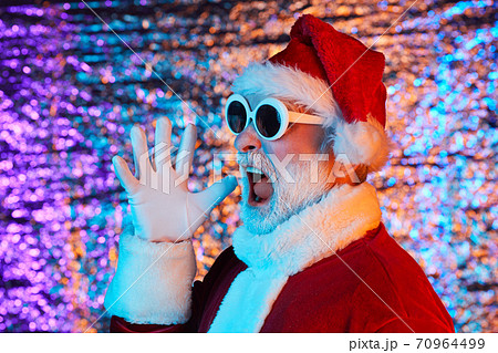 Excited Santa in sunglasses 70964499