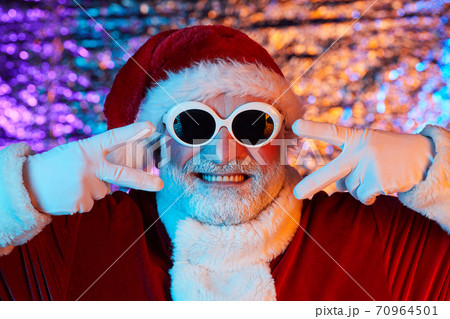 Happy Santa in sunglasses 70964501