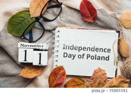Independence Day of Poland of autumn month calendar November 70965581