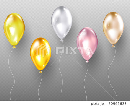 Helium balloons flying multicolored glossy objects Helium balloons flying multicolored glossy objects 70965623
