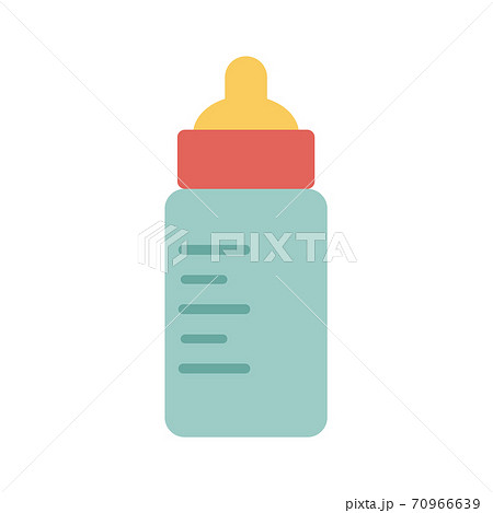 赤ちゃんの可愛い哺乳瓶のイラストのイラスト素材