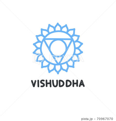 chakra doodle icon, vector color line illustration chakra doodle icon, vector color line illustration 70967070