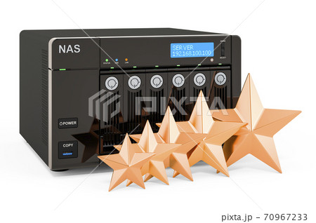 Customer Rating Of Nas With Six Disks 3d のイラスト素材