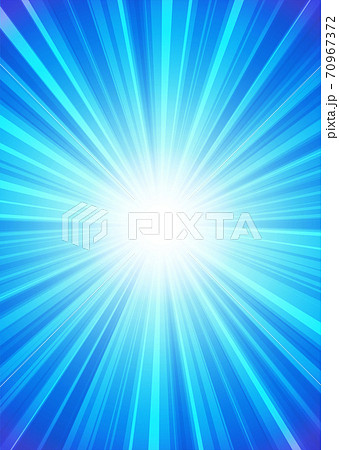 背景画像素材 放射線状の光の背景 青 縦位置 集中線 スピード感 のイラスト素材